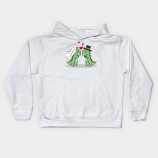 Dino wedding Kids Hoodie